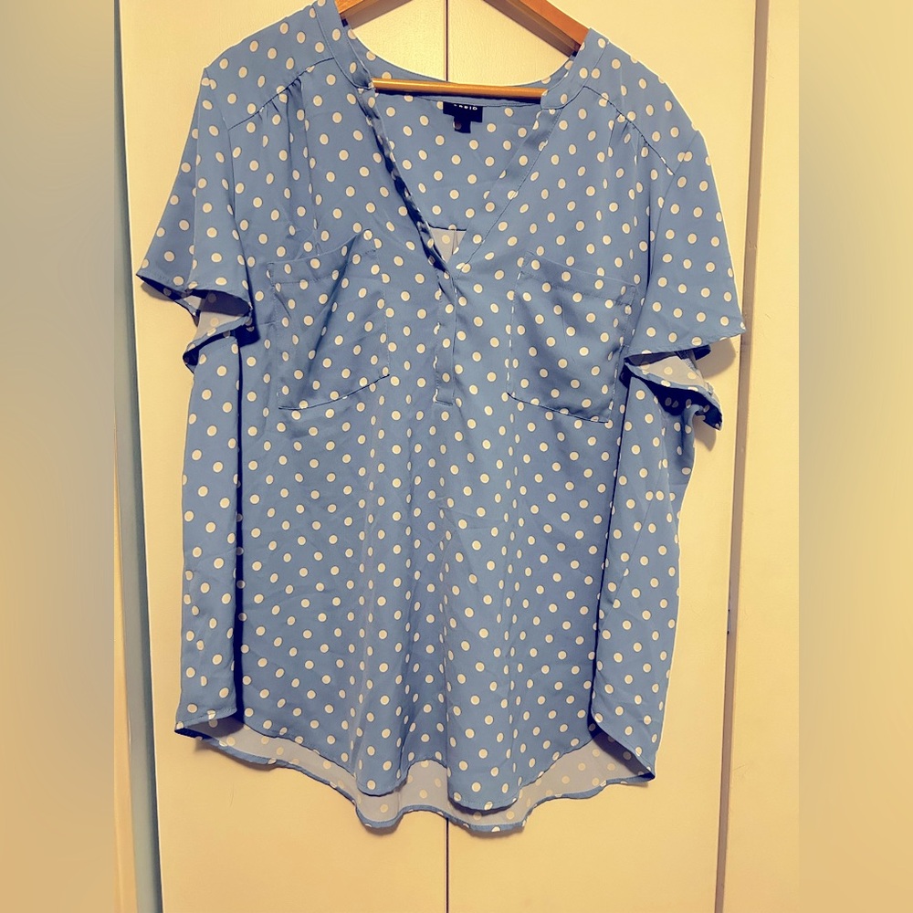Torrid polka dot blouse